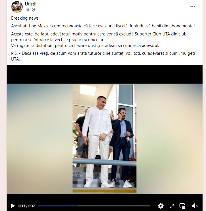 Egy Facebook-csoportban jelent meg a hangfelvétel | Fotó: képernyőmentés